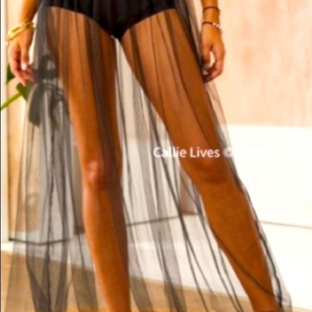 NWT  Lovely black Tulle swimsuit cover up !!!